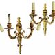 2 old Louis XVI style bronze wall lights