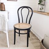 Chaise de café vintage Bugholz noir Wiener Geflecht Chaise de salle à manger