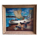 Surrealist oil on canvas Robert Degenève Belgian fishing boats