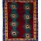 1970 Vintage Handmade Turkish Small Tulu Rug , 3'7'' x 4'4''