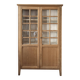 Armoire vitrée en chêne brut