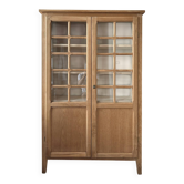 Armoire vitrée en chêne brut