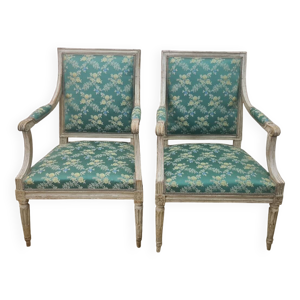 paire de fauteuils estampillés - xvi