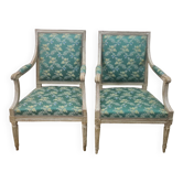 Pair of armchairs stamped LN Mariette (1730-1789) period, Louis XVI