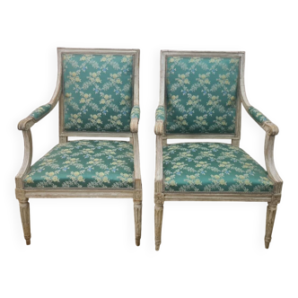 Paire de fauteuils estampillés L.N Mariette (1730-1789) époque, Louis XVI
