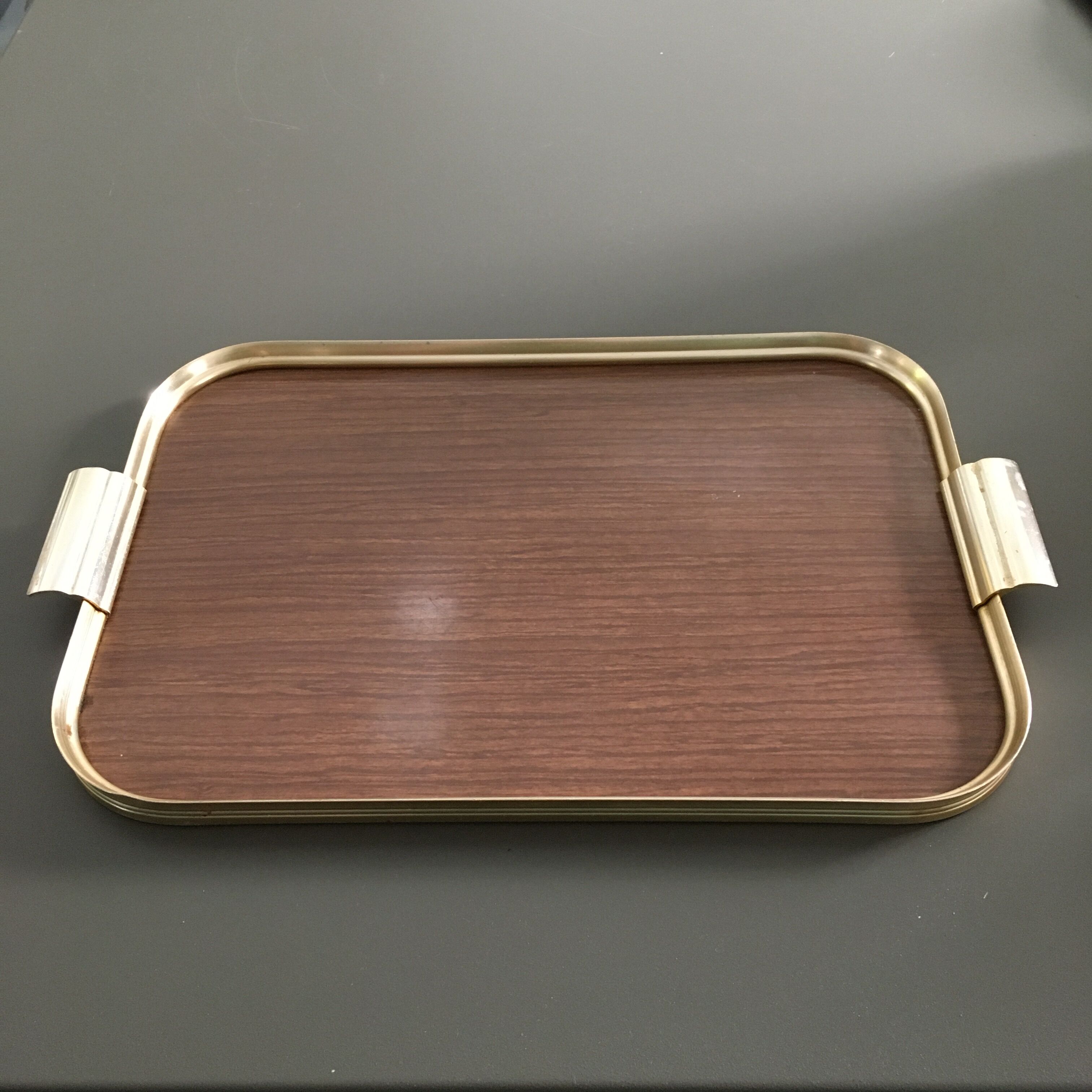 Formica and brass tray