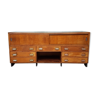 Vtg Antique Haberdashery Multi Drawers Shop Counter Fitting Display Industrial