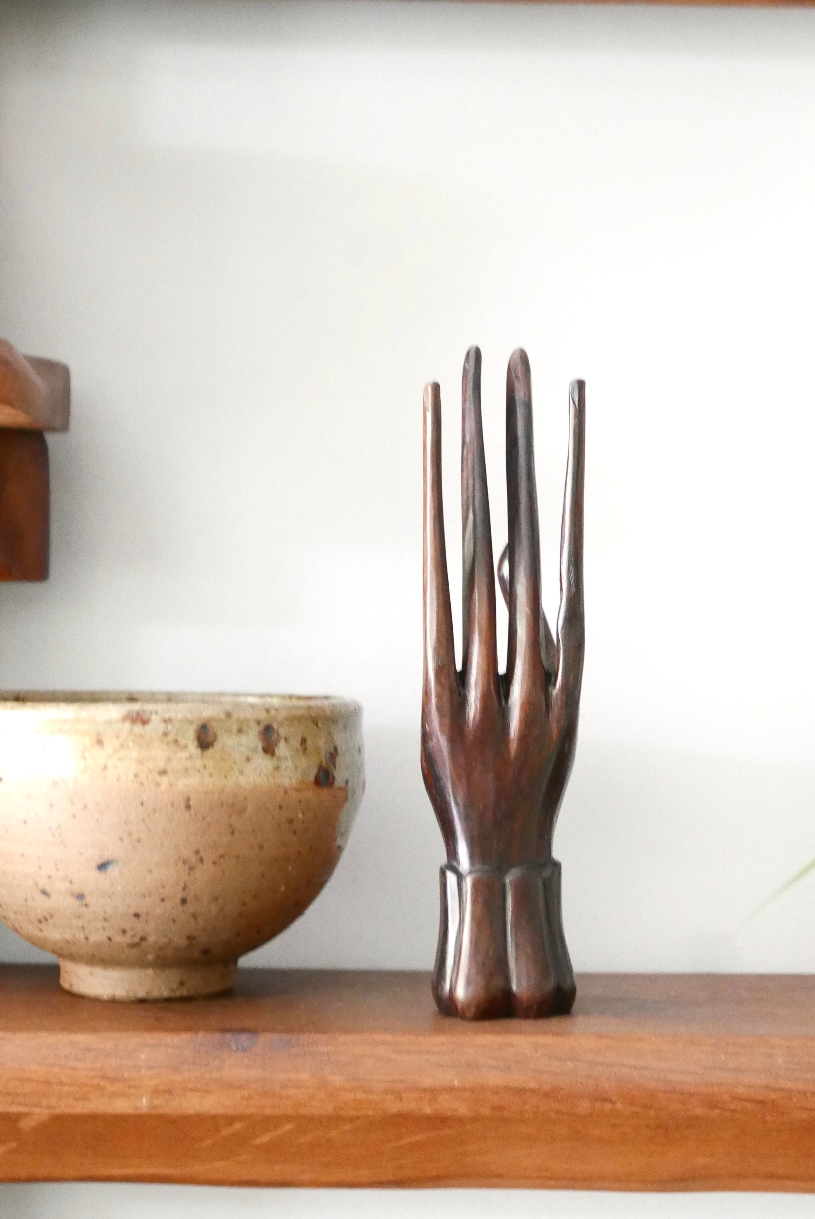 Wooden baguier hand, 70s