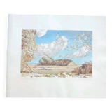 Muages Original Lithograph No. 155/300 signed Michel Dubré (1942)