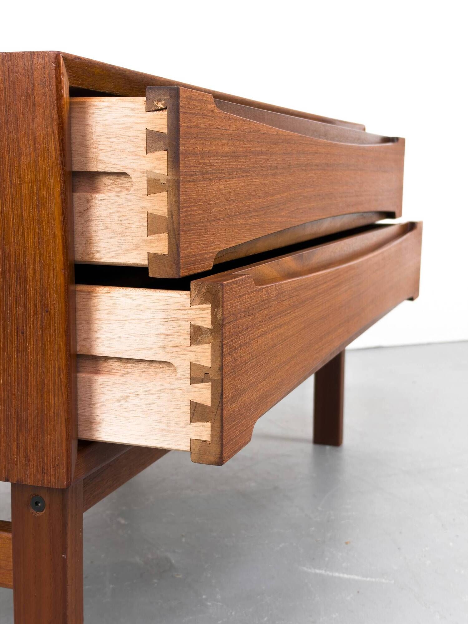 Teak Lowboard with Drawers, 1960s