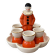 Rare Art Deco egg service Pierrot – Robj – Ceramics
