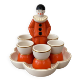 Rare Art Deco egg service Pierrot – Robj – Ceramics