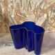 Cobalt blue Savoy vase by Alvar Aalto, numbered and signed 1989