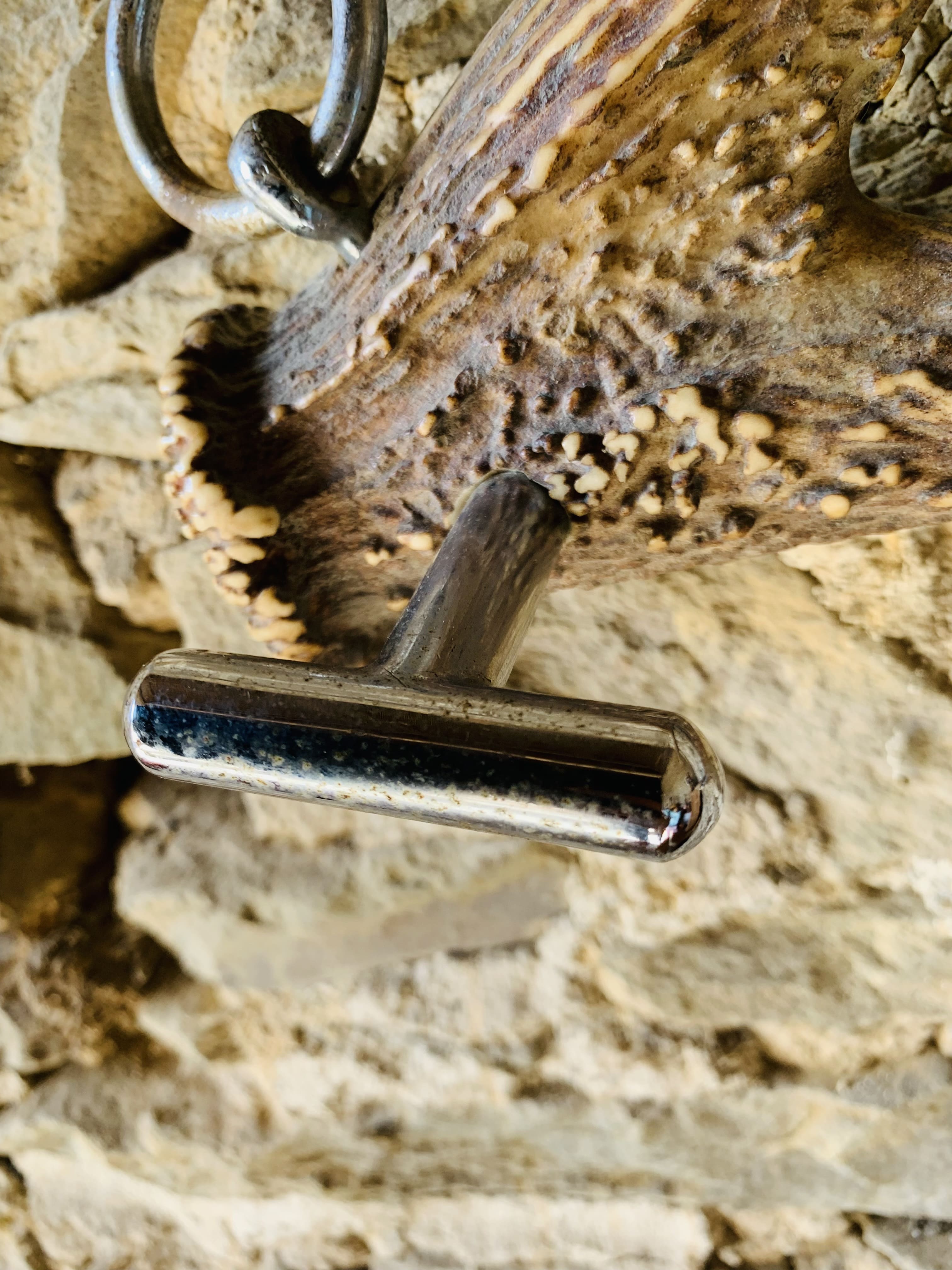 Deer antler coat rack 3 hooks