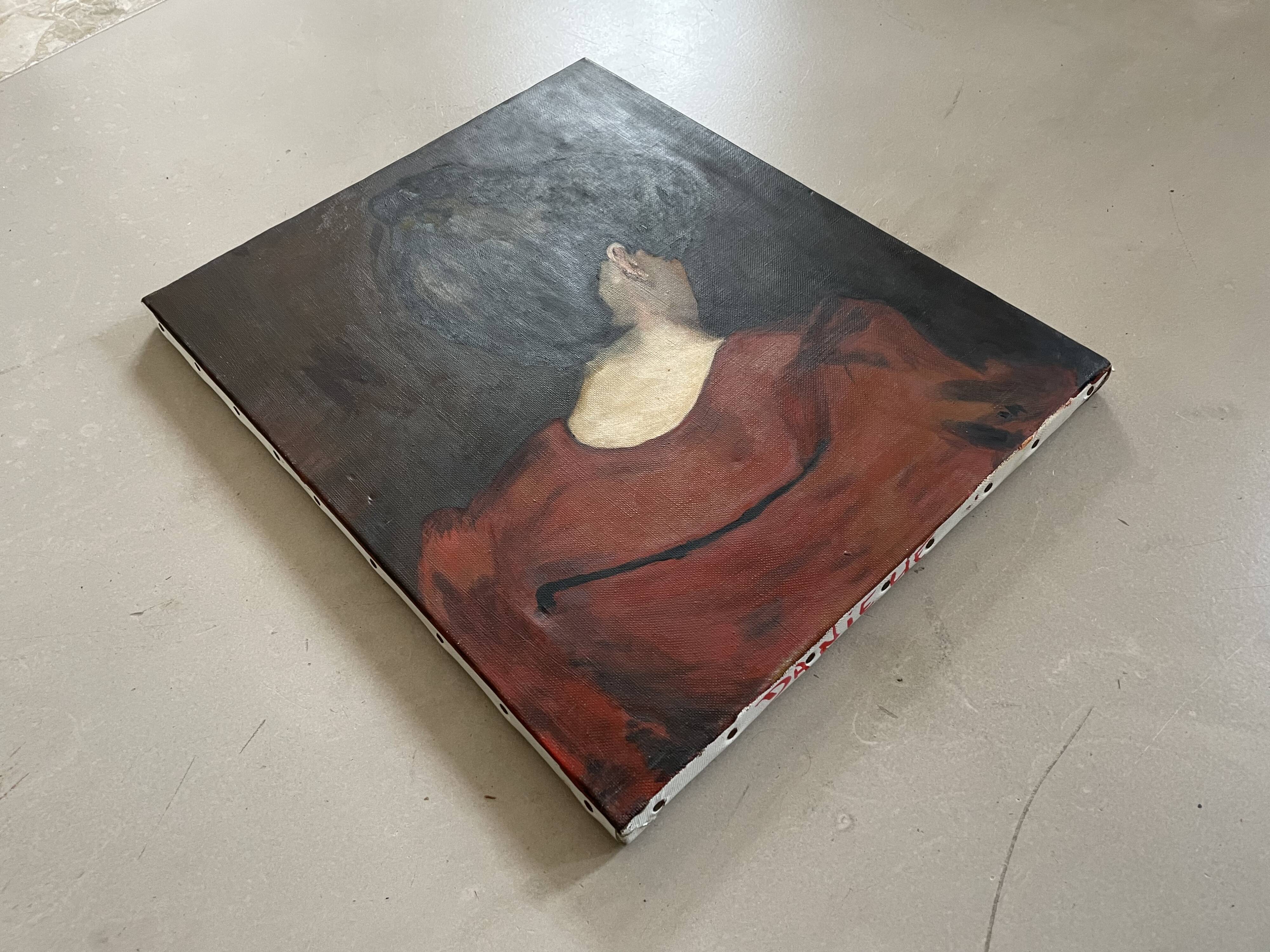 Painting, portrait from behind