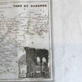 Map engraving Tarn and Garonne