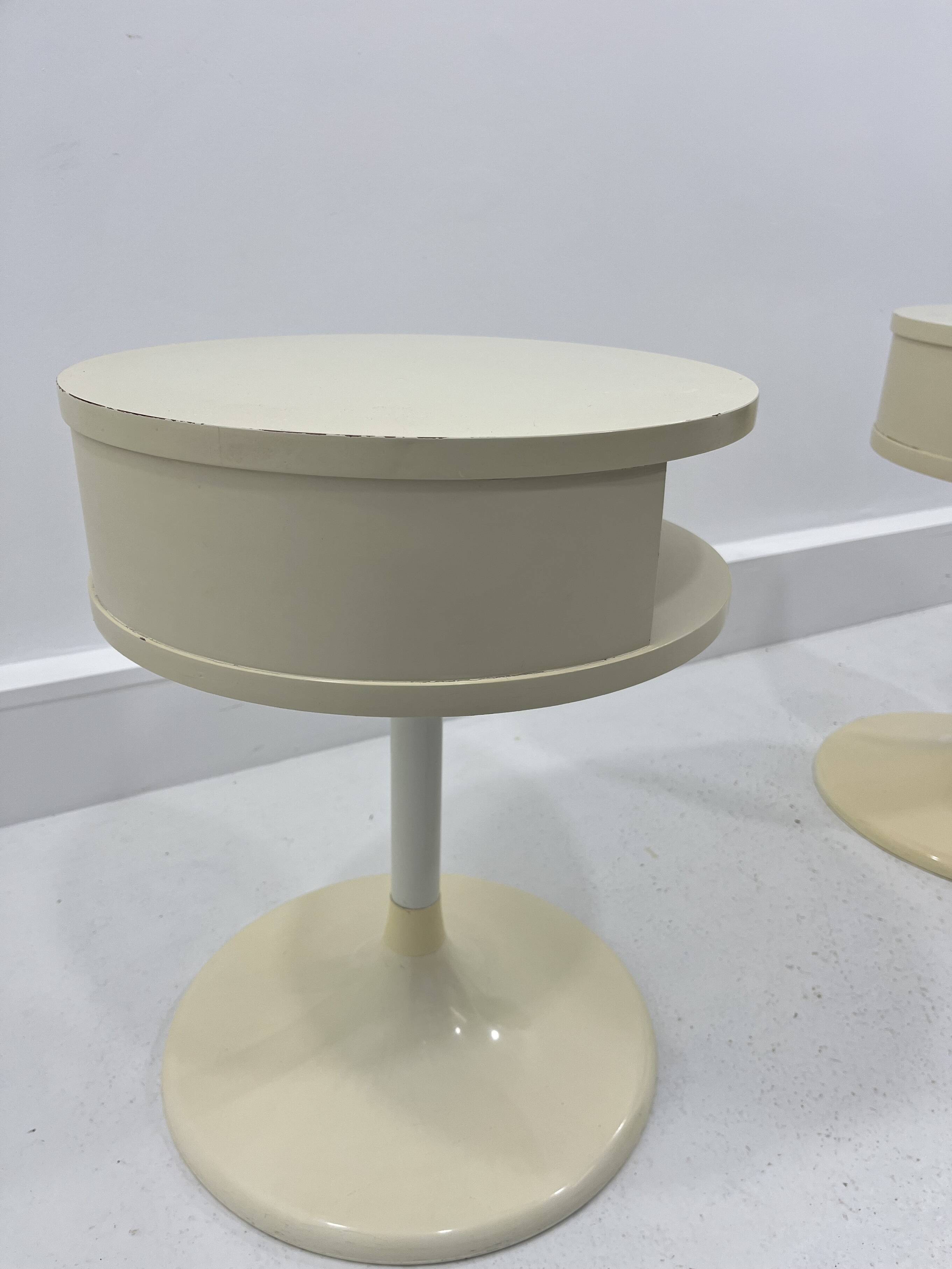 Tables d'appoint Tulipe de l'ère spatiale par Lusch Erzeugnis pour Lusch & Co, années 1970, ensemble de