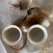 Set of 2 porcelain egg cups by Villeroy and Boch.