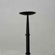 Large tripod candlestick in brutalist wrought iron, mid-century, 1960s.