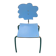 Genuine children's chairs by Agatha Ruiz de la Prada, cloud blue model.