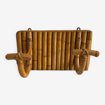 Rattan coat rack