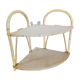 Corner wicker shelf