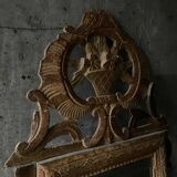 Folk art, Louis XVI style gilded mirror, 18th century