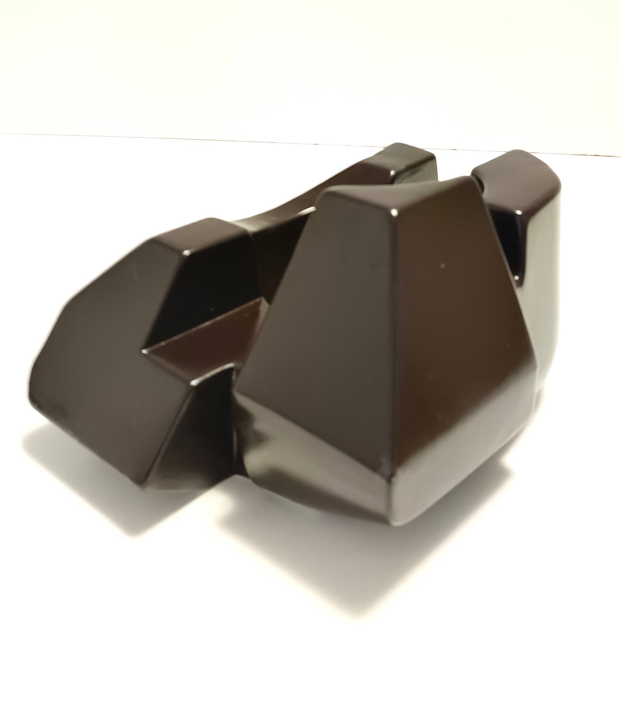 Brown Glazed Ceramic Trinket Bowl or Sculpture, Italy