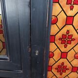 Vintage painted wooden bookcase