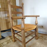 Pair of mulched brutalist armchairs