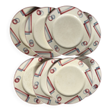 8 Digoin Sarreguemines plates