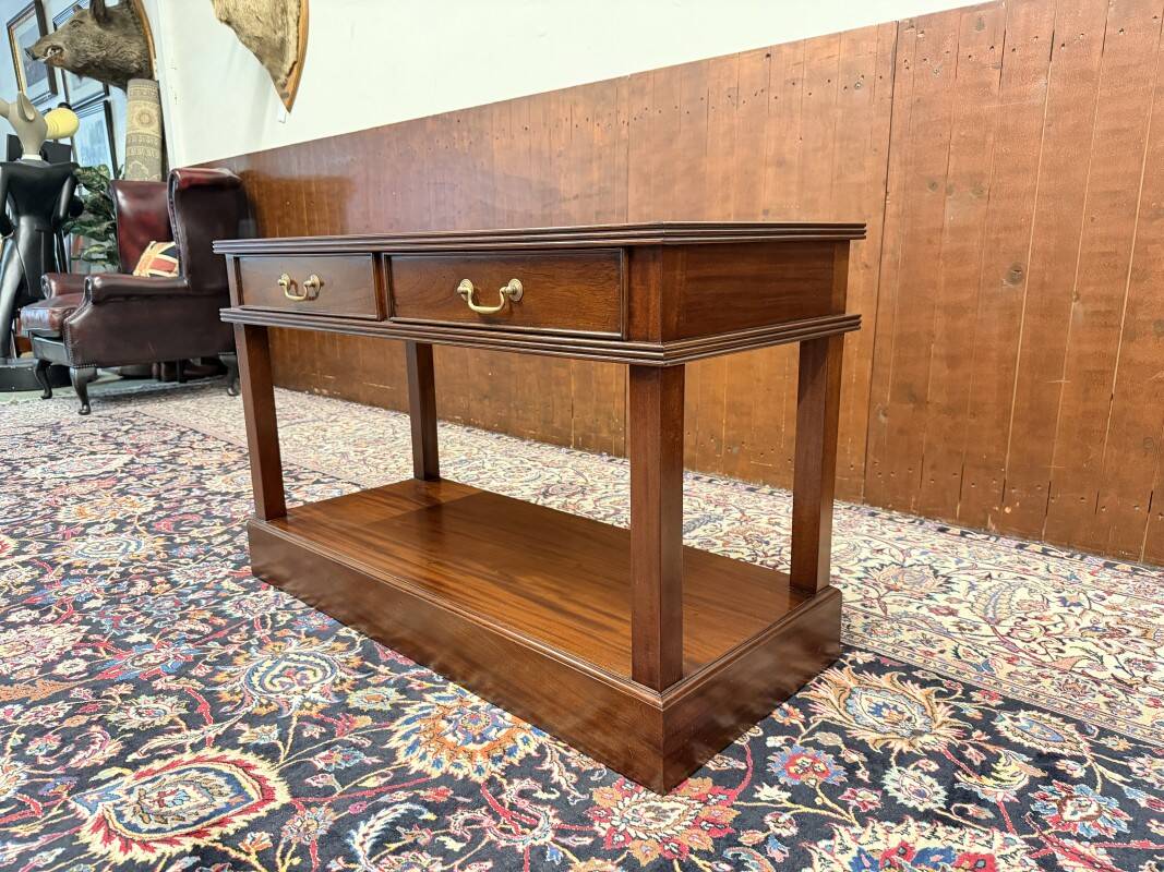 Classic English Chesterfield Side Table