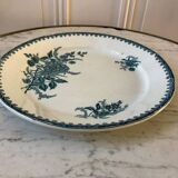 plat rond en Terre de Fer japonisant fin XIXème