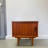 Vintage teak bedside table, circa 1970.