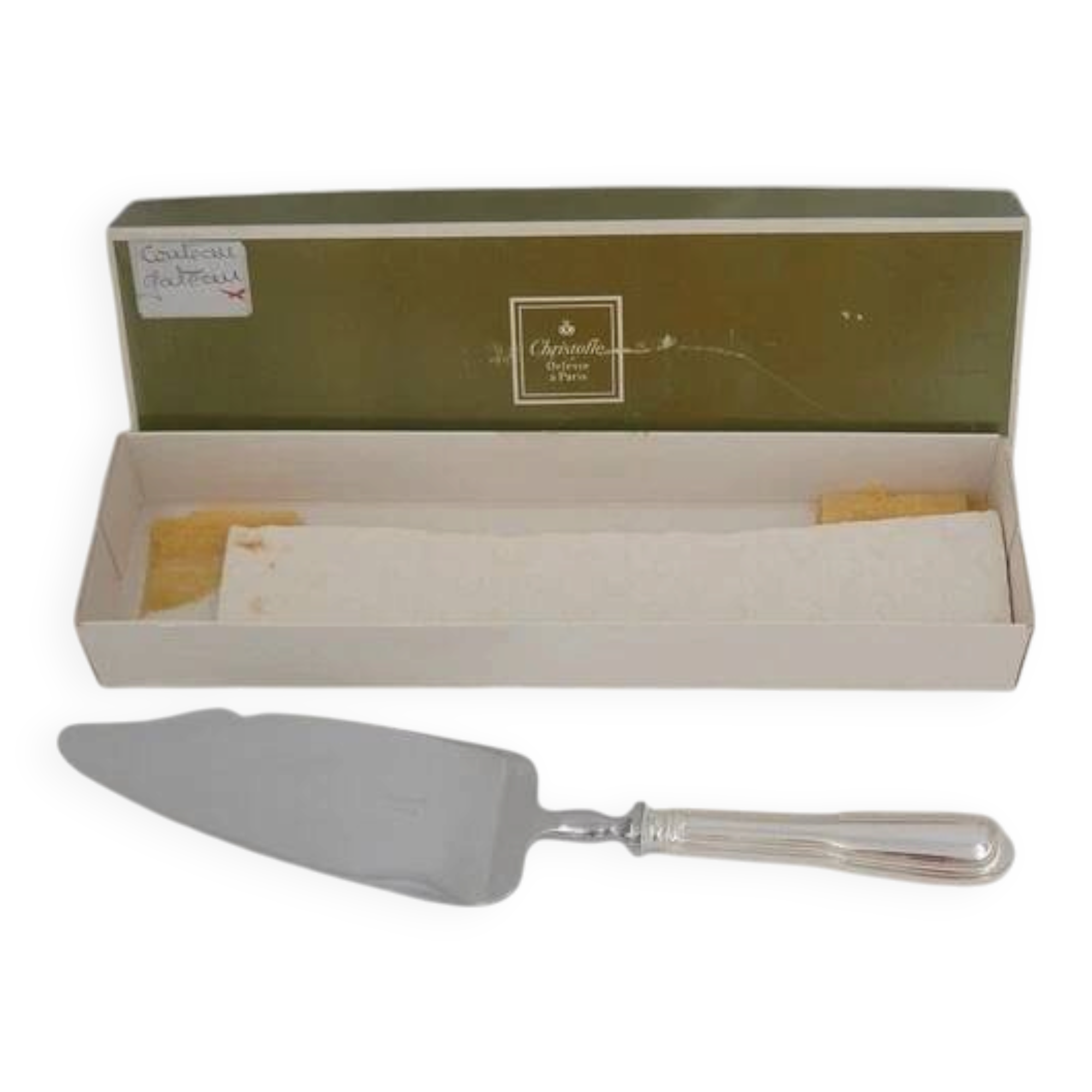 Christofle Chinon Filet, cutting pie server in silver-plated metal, in excellent condition.