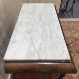 Commode époque Empire acajou marbre carrare