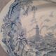 Faience dish of clairefontaine decor marine