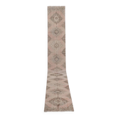 Vintage Turkish hallway rug 86x733 cm