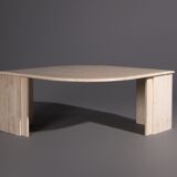 Vintage coffee table in 70s travertine