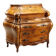 Antique drop-leaf secretary in baroque style made of walnut and maple, 20th century.