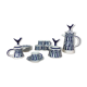 Coffee or tea service Sargadelos porcelain 6 cups