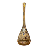 Vase soliflore en verre teinté à décor marbré Murano Venise