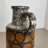Large Pottery Fat Lava Multi-Color Floor Vase 408-40 Made by Scheurich, 1970s
