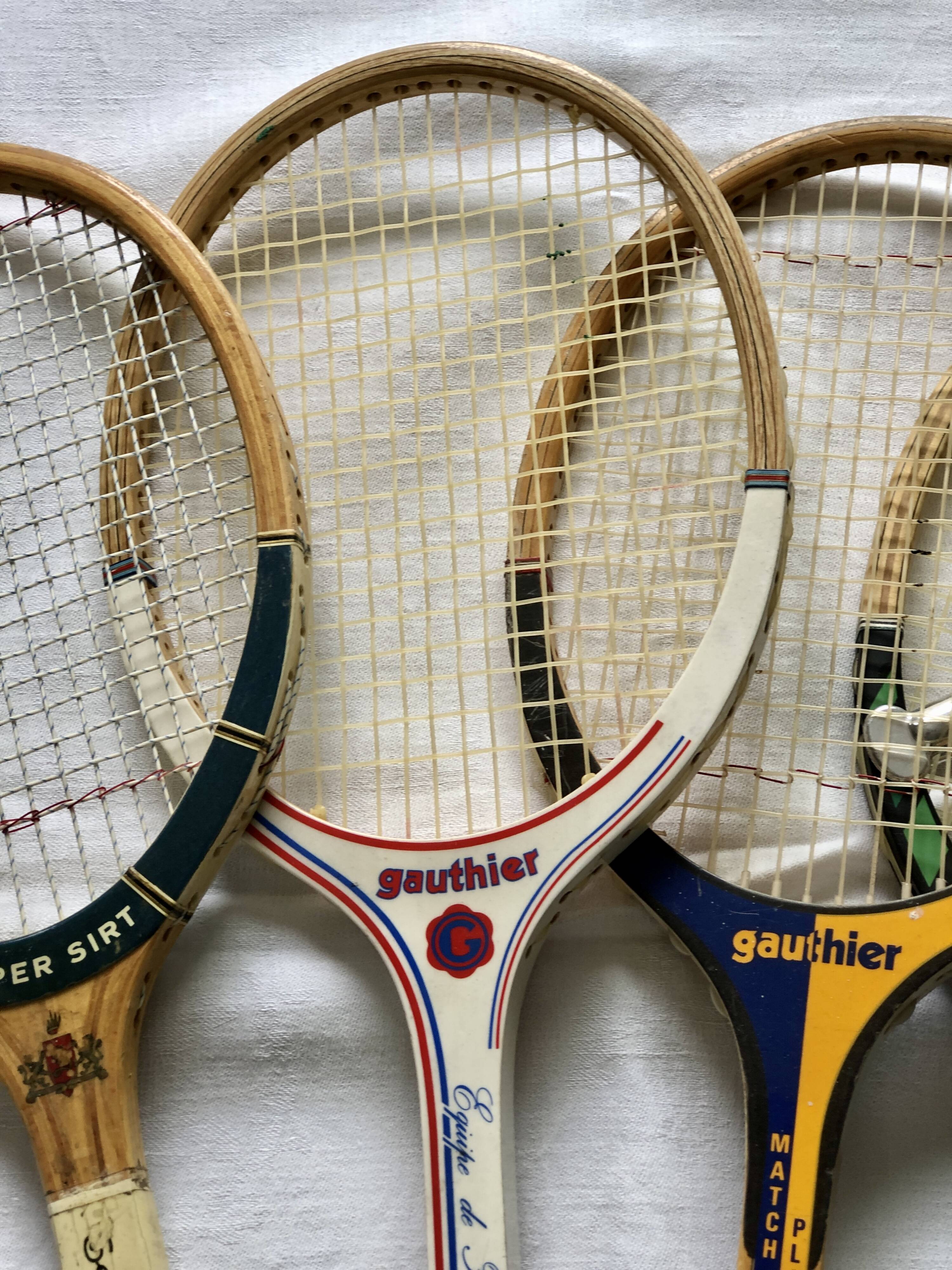 Lot of 4 vintage tennis rackets