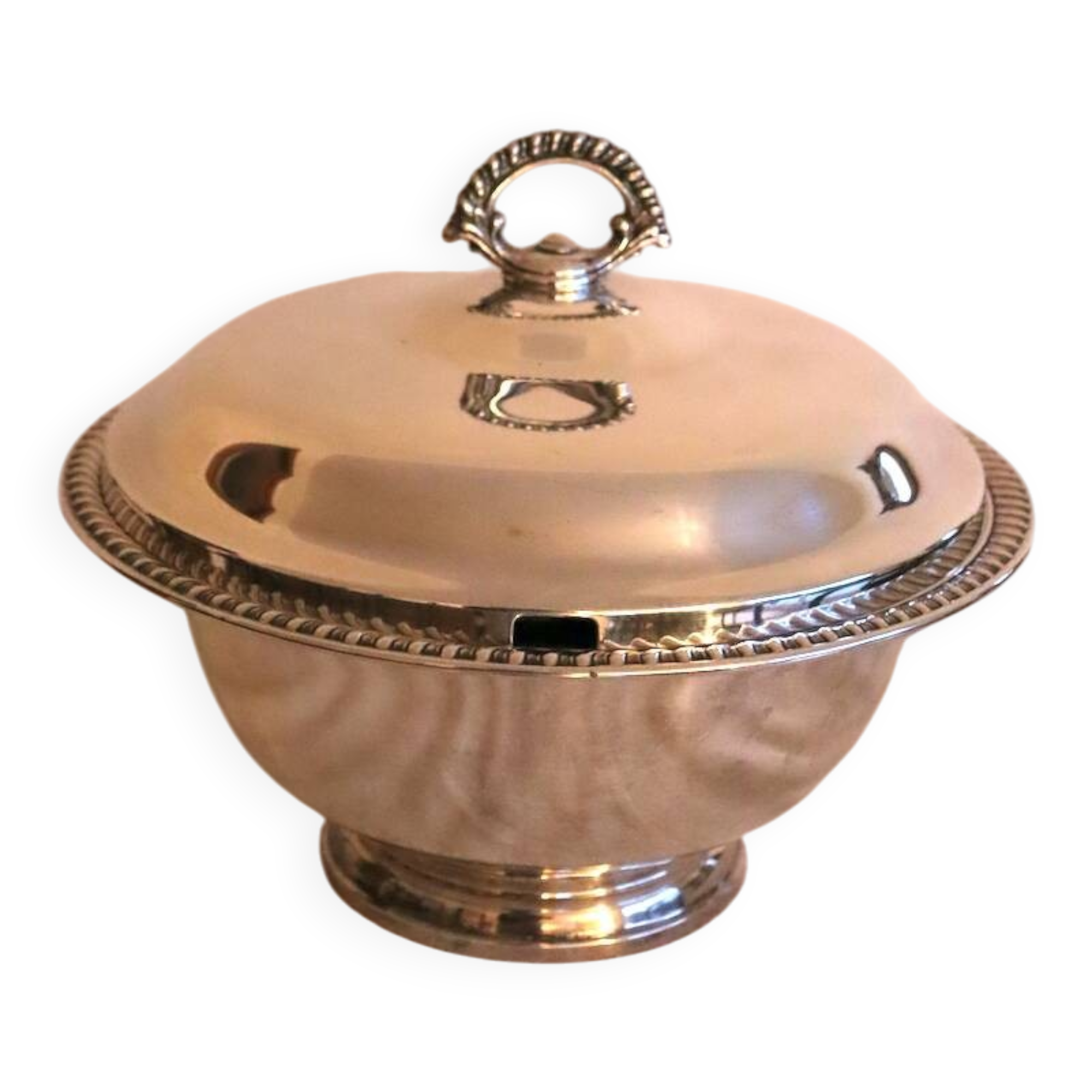 Silver-plated metal tureen