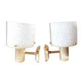 Pair of 60s designer Perspex wall lights
