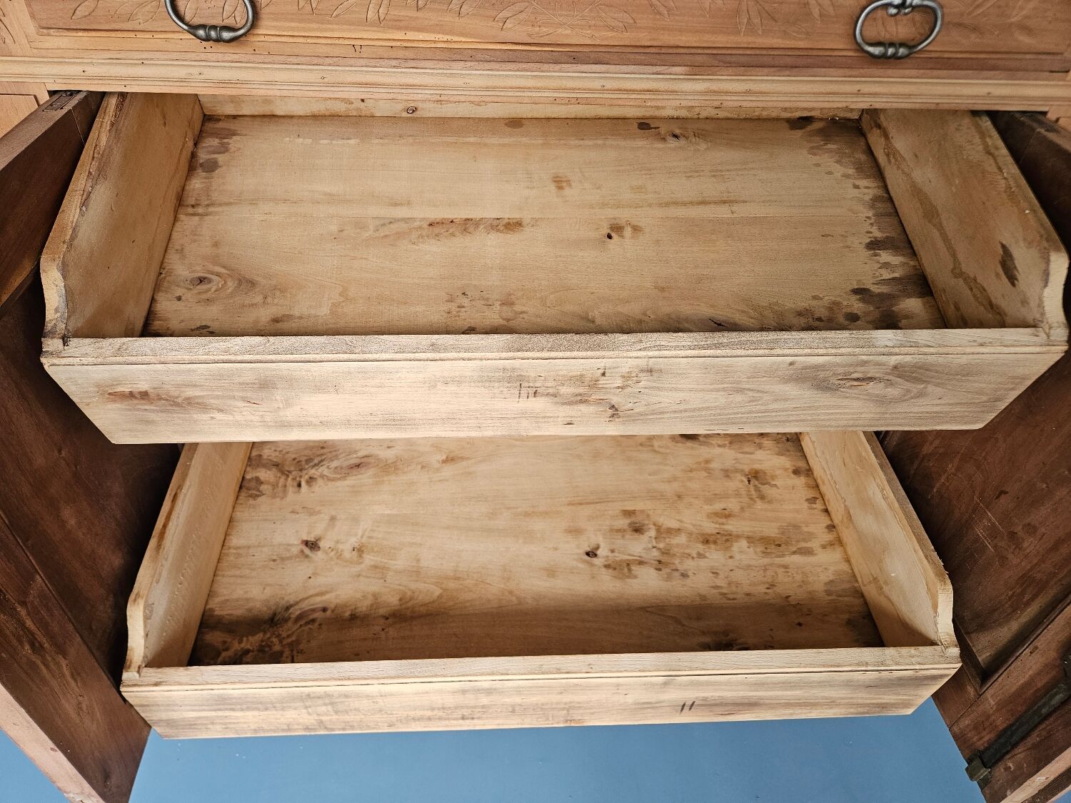 Marble buffet with interior drawer