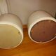 2 vintage skai beanbags, 70's