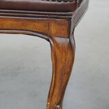 Lot de 2 fauteuils chesterfield anglais classiques en cuir de vache