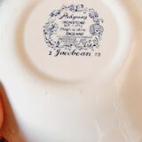 Set of 4 blue and white porcelain plates